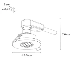QAZQA Set mit 6 modernen Badezimmer-Einbaustrahlern Gold IP54 - Shed Honey