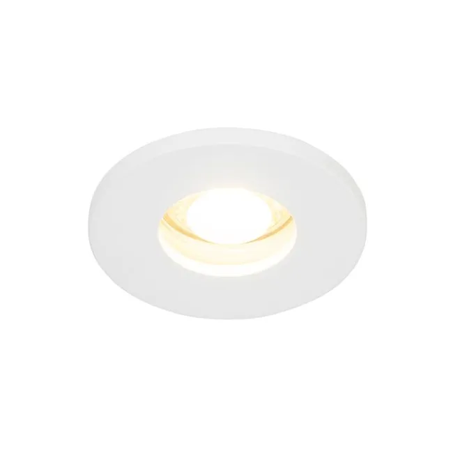 QAZQA Set mit 6 modernen Badezimmer-Einbauspots weiß - Shed