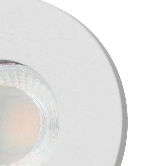 QAZQA Set mit 6 modernen Badezimmer-Einbauspots weiß - Shed