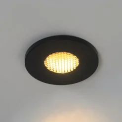 QAZQA Set mit 6 modernen Badezimmer-Einbaustrahlern schwarz IP54 - Shed Honey