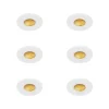 QAZQA Set mit 6 modernen Badezimmer-Einbaustrahlern Weiß IP54 - Shed Honey