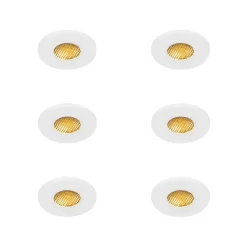 QAZQA Set mit 6 modernen Badezimmer-Einbaustrahlern Weiß IP54 - Shed Honey