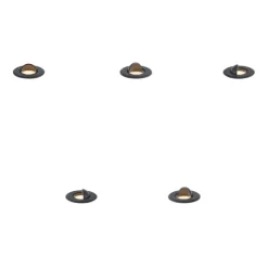 QAZQA Set mit 5 modernen Bodeneinbaustrahlern schwarz inkl. LED IP67 - Linsey