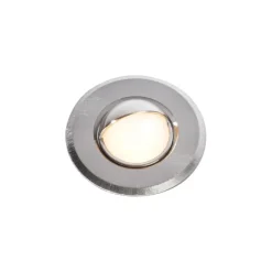 QAZQA Set mit 5 modernen Bodeneinbaustrahlern Aluminium inkl. LED IP67 - Linsey