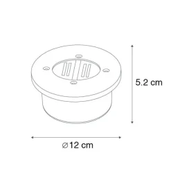 QAZQA Set mit 5 modernen Bodenstrahlern aus Stahl IP44 Solar – Tiny