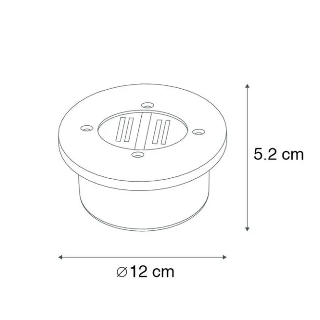 QAZQA Set mit 5 modernen Bodenstrahlern aus Stahl IP44 Solar – Tiny