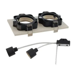 QAZQA Set mit 6 modernen Einbaustrahlern Beige GU10 50mm Verstellbar 2-Lichter - Qure