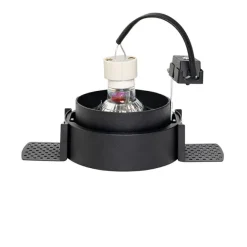 QAZQA Set mit 6 modernen Einbauspots schwarz GU10 rund randlos - Oneon Honey