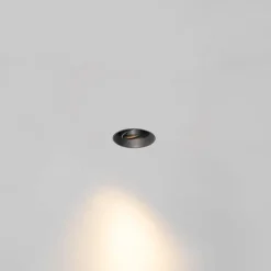 QAZQA Set mit 6 modernen Einbauspots schwarz GU10 rund randlos - Oneon Honey