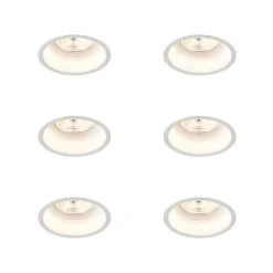 QAZQA Set mit 6 modernen Einbaustrahlern weiß AR70 - Dept