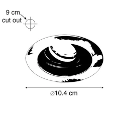 QAZQA Set mit 5 modernen Einbaustrahlern Stahl - Rondoo