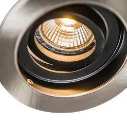 QAZQA Set mit 5 modernen Einbaustrahlern Stahl - Rondoo