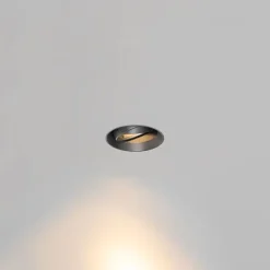 QAZQA Set mit 6 modernen Einbaustrahlern schwarz GU10 AR70 rund randlos - Oneon