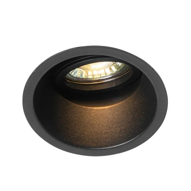 QAZQA Set mit 6 modernen Einbaustrahlern schwarz dreh- und schwenkbar - Alloy