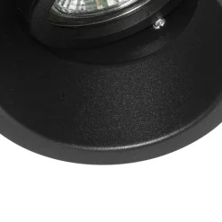 QAZQA Set mit 6 modernen Einbaustrahlern schwarz dreh- und schwenkbar - Alloy