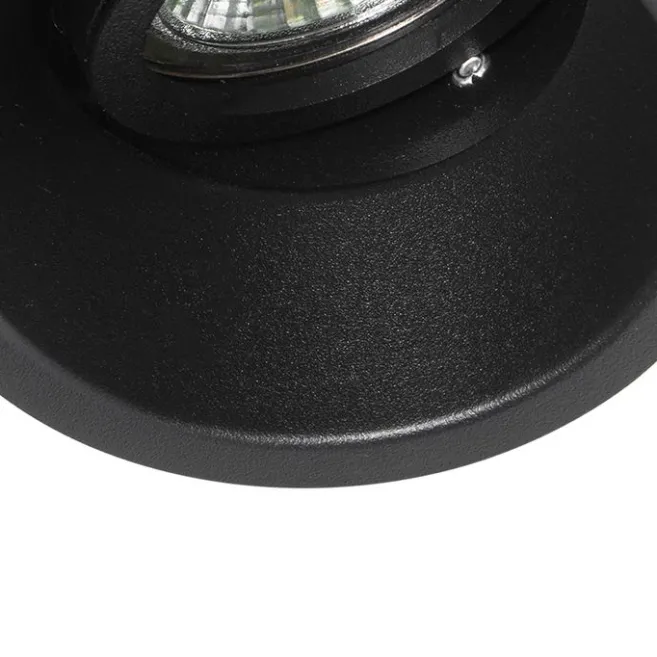 QAZQA Set mit 6 modernen Einbaustrahlern schwarz dreh- und schwenkbar - Alloy