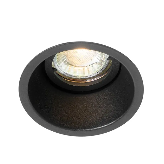 QAZQA Set mit 6 modernen Einbaustrahlern schwarz dreh- und schwenkbar - Alloy