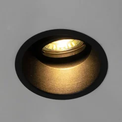 QAZQA Set mit 6 modernen Einbaustrahlern schwarz dreh- und schwenkbar - Alloy