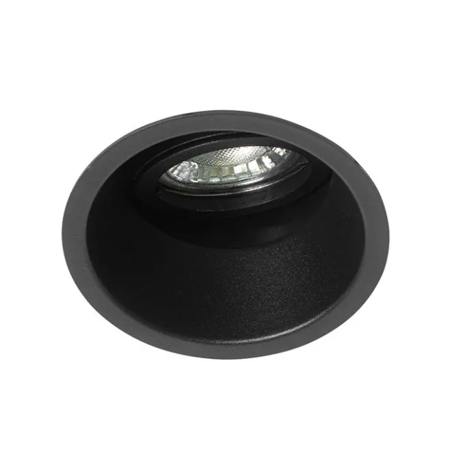 QAZQA Set mit 6 modernen Einbaustrahlern schwarz dreh- und schwenkbar - Alloy