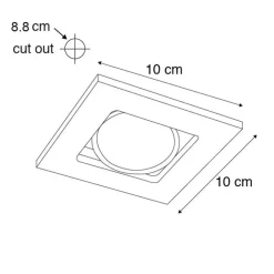 QAZQA Set mit 6 modernen Einbaustrahlern schwarz verstellbar - Qure