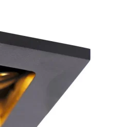 QAZQA Set mit 6 modernen Einbaustrahlern schwarz verstellbar - Qure