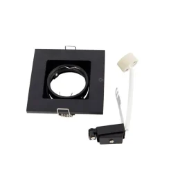 QAZQA Set mit 6 modernen Einbaustrahlern schwarz verstellbar - Qure