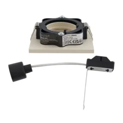 QAZQA Set mit 6 modernen Einbaustrahlern Beige GU10 50mm dreh- und kippbar - Qure