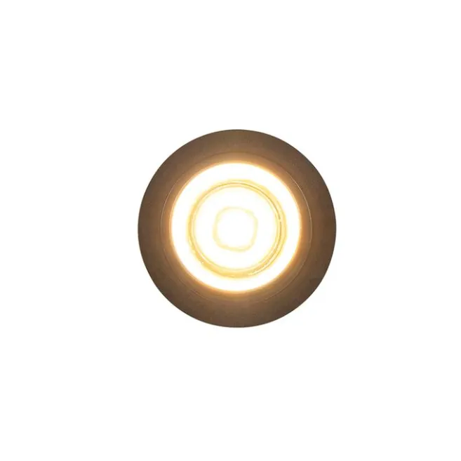 QAZQA Set mit 6 modernen Einbaustrahlern schwarz rund schwenkbar - Installa