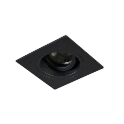 QAZQA Set mit 6 modernen Einbaustrahlern schwarz 9,3 cm dreh- und schwenkbar - Chuck