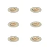 QAZQA Set mit 6 modernen Einbaustrahlern Beige GU10 50mm dreh- und schwenkbar - Chuck