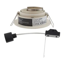 QAZQA Set mit 6 modernen Einbaustrahlern Beige GU10 50mm dreh- und schwenkbar - Chuck