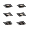 QAZQA Set mit 6 modernen Einbaustrahlern Gunmetal GU10 50mm Rund Kippbar - Qure