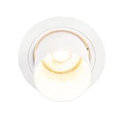 QAZQA Set mit 6 modernen Einbaustrahlern Weiß Rund Kippbar - Installa