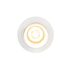 QAZQA Set mit 6 modernen Einbaustrahlern Weiß Rund Kippbar - Installa