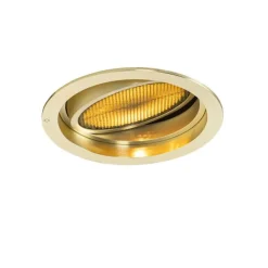 QAZQA Set mit 6 modernen Einbaustrahlern Gold Verstellbar - Coop 111 Honey