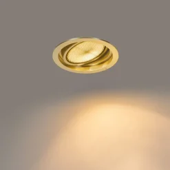 QAZQA Set mit 6 modernen Einbaustrahlern Gold Verstellbar - Coop 111 Honey