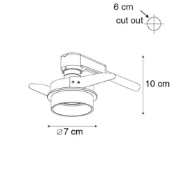 QAZQA Set mit 6 modernen Einbaustrahlern weiß mit goldener Innenseite - Insta