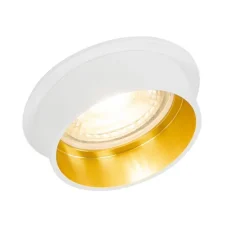 QAZQA Set mit 6 modernen Einbaustrahlern weiß mit goldener Innenseite - Insta