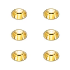 QAZQA Set mit 6 modernen Einbaustrahlern Gold - Dept