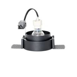 QAZQA Set mit 6 modernen Einbaustrahlern schwarz GU10 rund randlos - Oneon