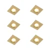 QAZQA Set mit 6 modernen Einbaustrahlern Gold Quadratisch IP44 - Xena