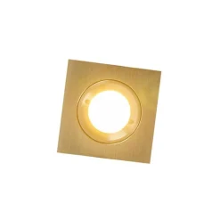 QAZQA Set mit 6 modernen Einbaustrahlern Gold Quadratisch IP44 - Xena