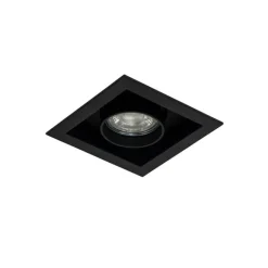 QAZQA Set mit 6 modernen schwarzen, verstellbaren Einbauspots - Roof