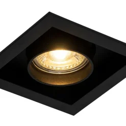 QAZQA Set mit 6 modernen schwarzen, verstellbaren Einbauspots - Roof