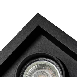 QAZQA Set mit 6 modernen schwarzen, verstellbaren Einbauspots - Roof