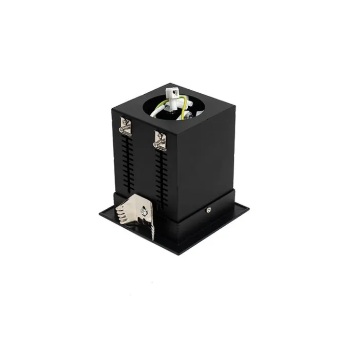 QAZQA Set mit 6 modernen schwarzen, verstellbaren Einbauspots - Roof