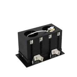 QAZQA Set mit 6 modernen, schwarzen Einbaustrahlern, verstellbar, 2-flammig - Roof