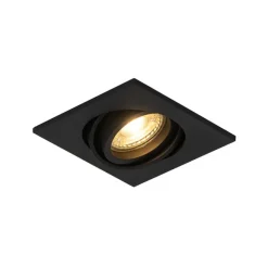 QAZQA Set mit 6 modernen schwarzen, verstellbaren Einbaustrahlern - Club