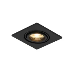 QAZQA Set mit 6 modernen schwarzen, verstellbaren Einbaustrahlern - Club