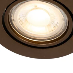 QAZQA Set mit 12 modernen, schwenkbaren Einbaustrahlern Dunkelbronze - Cisco